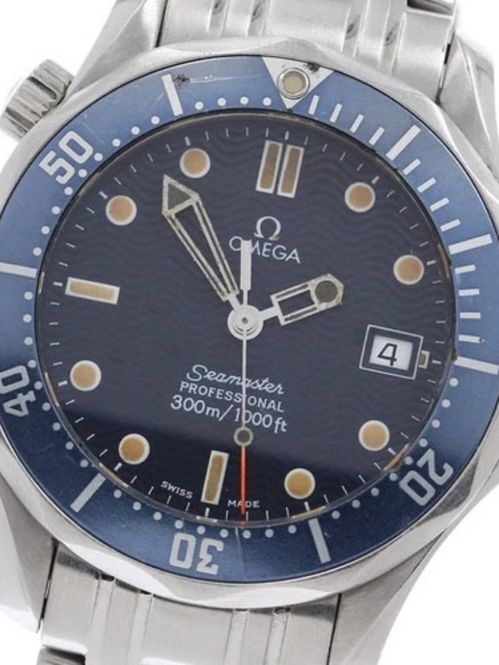 OMEGA Seamaster300 2561.80 Date Navy Dial Quartz Boy's Watch_965967
